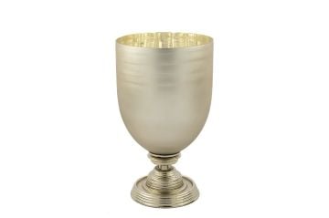 Ashey Gold Ayaklı Cam Vazo 23x39cm