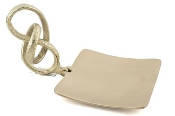 Antik Gold Metal Peçetelik 18x18x9cm