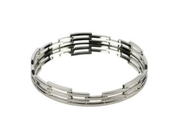 Gümüş  Zincir Aynalı Tepsi 38x6cm