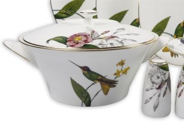 Birds and Flowers 74 Prç Yemek Seti