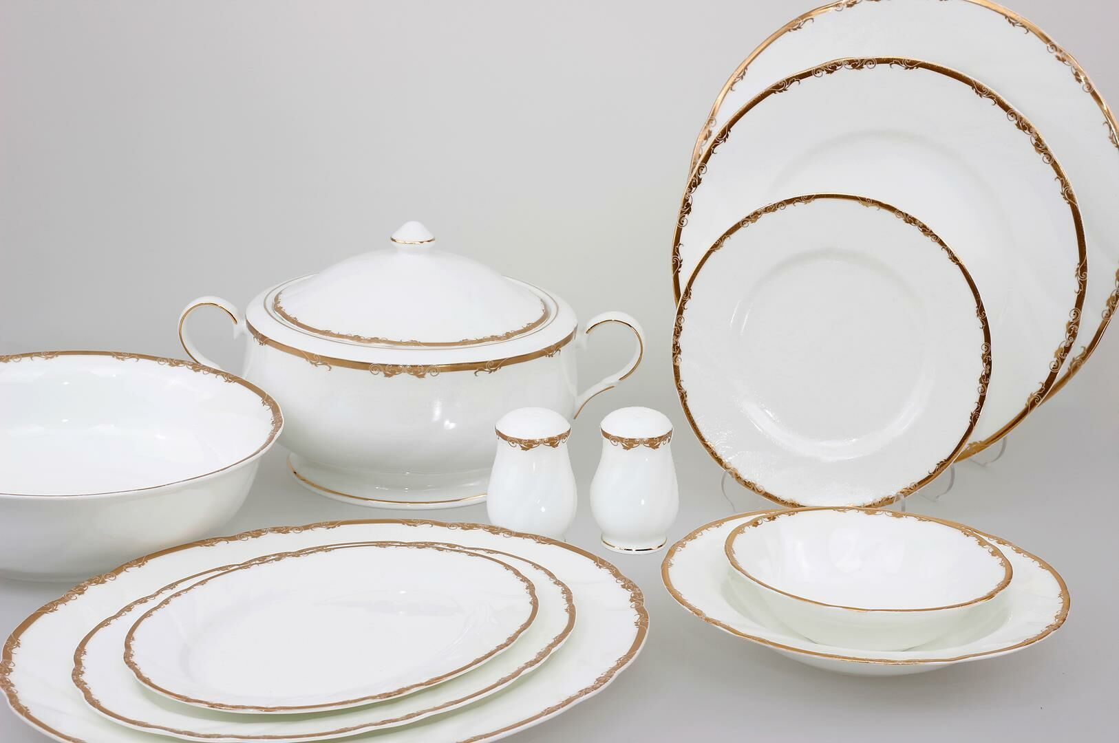 Michell Gold 74 Parça Bone China Yemek Seti