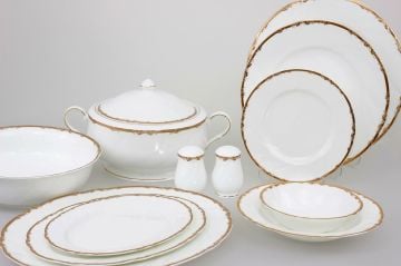 Michell Gold 74 Parça Bone China Yemek Seti