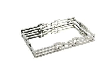 Gümüş Zincir Aynalı Tepsi 26x41x5cm