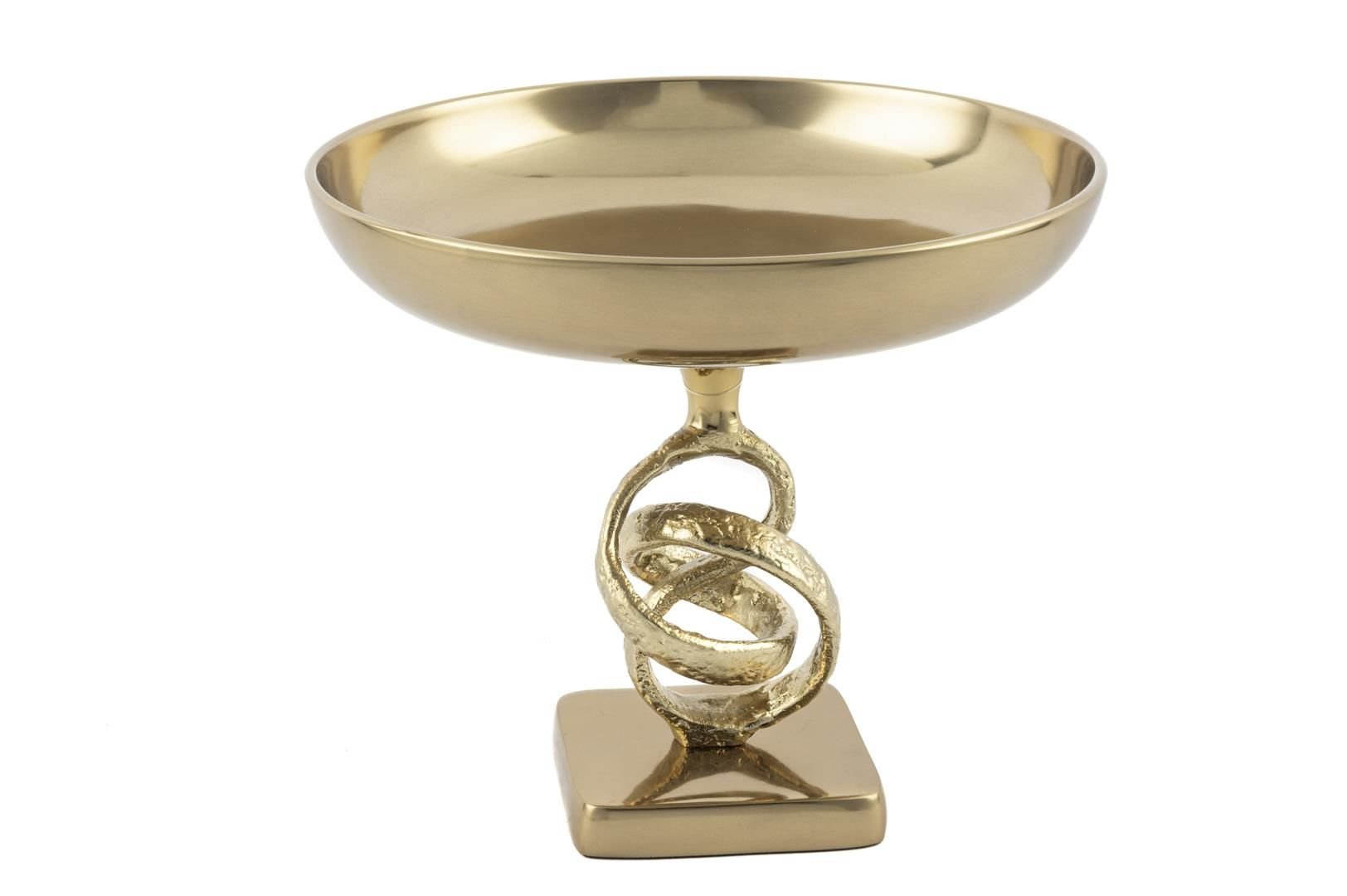 Antik Gold Ayaklı Metal Kase 28x24cm