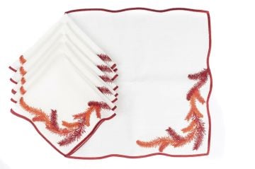 Doris Kırmızı Beyaz 6lı Peçete 40cm