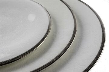 Gracia 72 Parça Bonechina Yemek Seti Platin