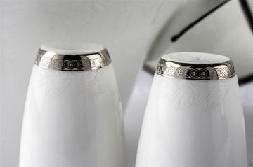 Gracia 72 Parça Bonechina Yemek Seti Platin