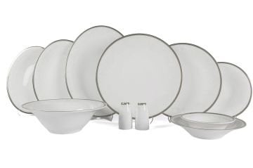 Gracia 72 Parça Bonechina Yemek Seti Platin