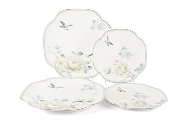 Vol De Fleurs 4 Parça Set- 2li Pasta Tabağı 19cm ve 2li Servis Tabağı 25cm