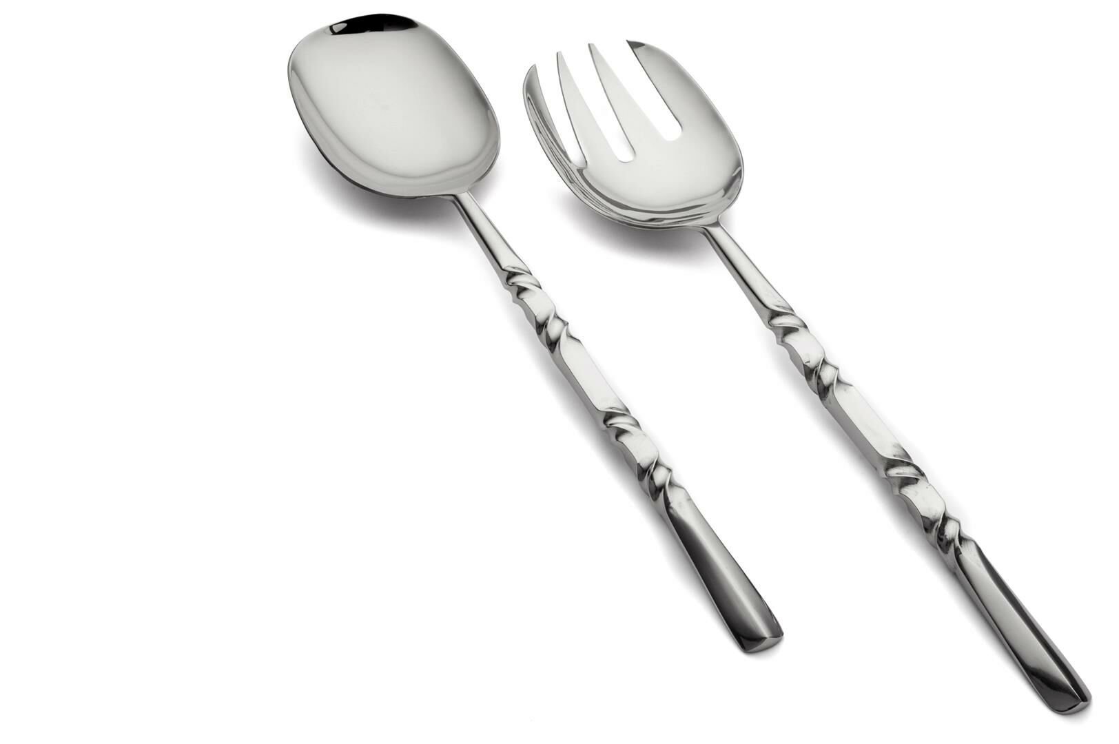 Natty Gümüş  2li Salata Servis Seti