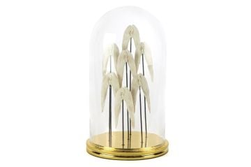 Angel Gold Dekoratif Cam Fanus 22x37cm