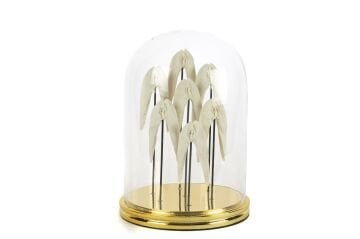 Angel Gold Dekoratif Cam Fanus 22x30cm