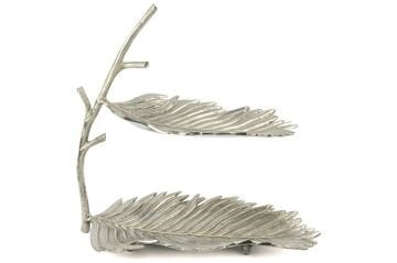 Antik Silver 2 Yaprak Sunum Standı 43x24x42cm