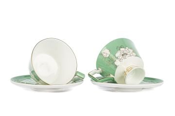 Peonia Yeşil 2li Çay Fincanı Seti 240cc