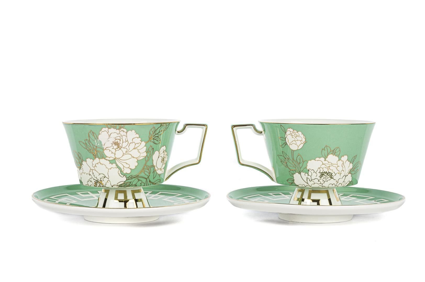 Peonia Yeşil 2li Çay Fincanı Seti 240cc