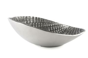 Gümüş Deniz Kabuğu Dekor Kase 41x36x14cm