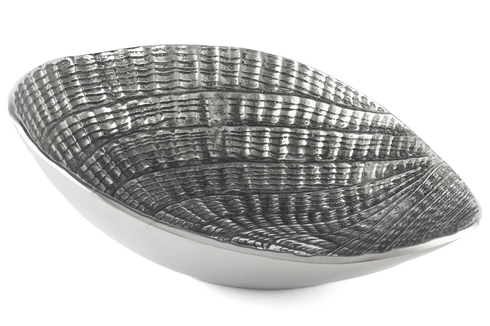 Gümüş Deniz Kabuğu Dekor Kase 41x36x14cm