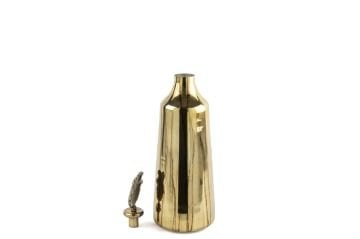 Antik Gold Metal Kapaklı Obje 16x46cm