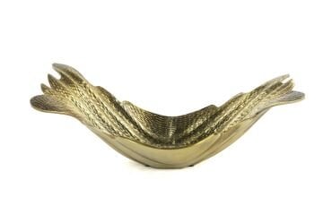Antik Gold Dalga Dek Obje 20x43x15cm