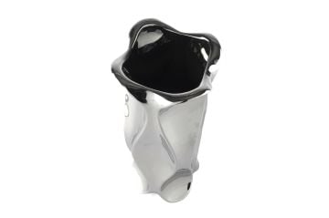 Gümüş Porselen Vazo 15x41cm