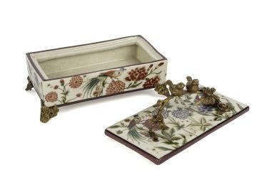 Kuş Desenli Dekoratif Takı Kutusu 19x12cm