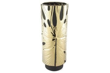 Gold Siyah Porselen Vazo 15x38cm