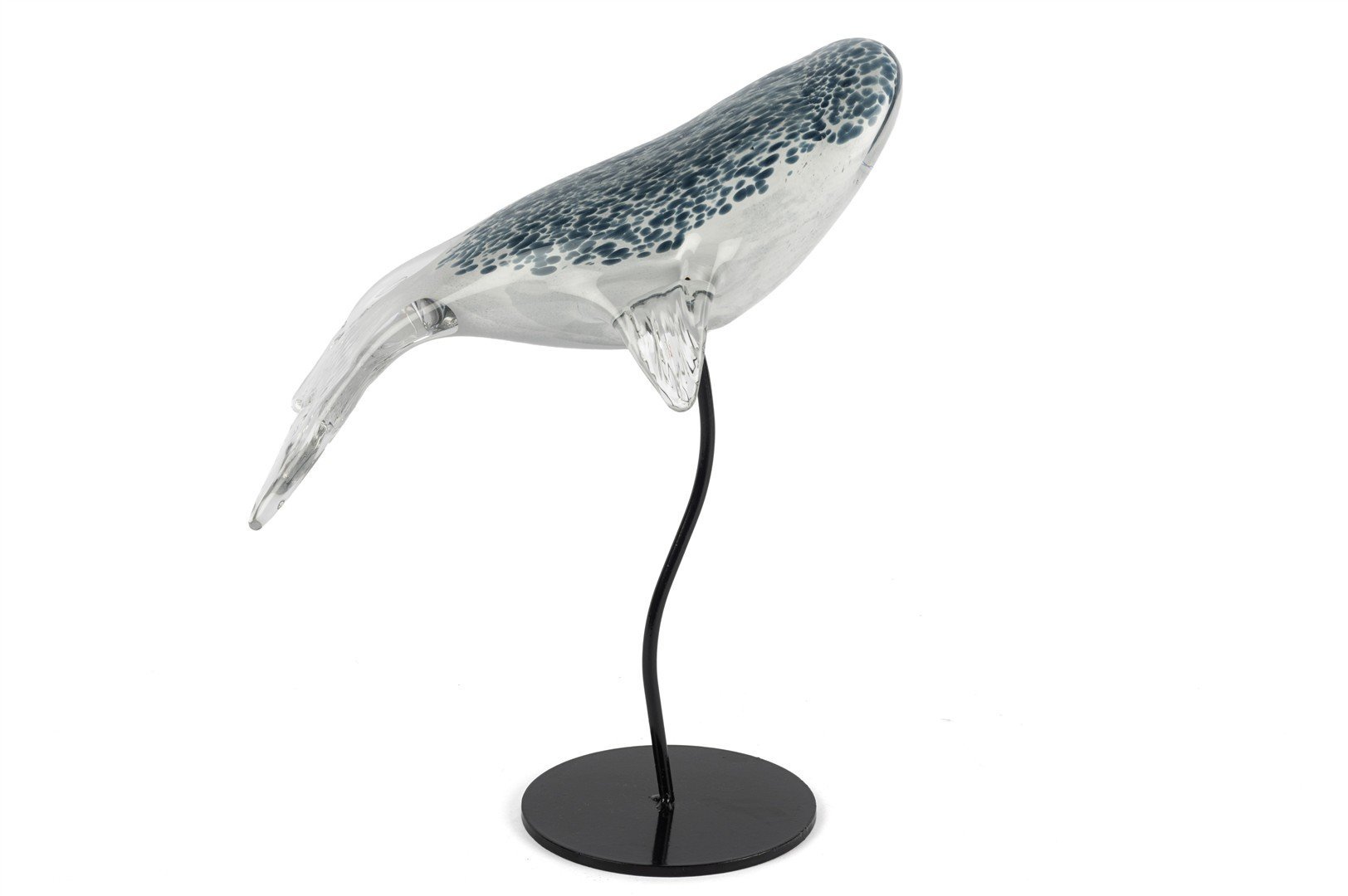 Mavi Benekli Cam Balina 24x17x32cm