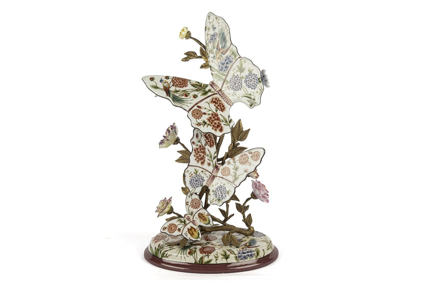 Pembe Dekoratif Kelebek Standı 25x44cm