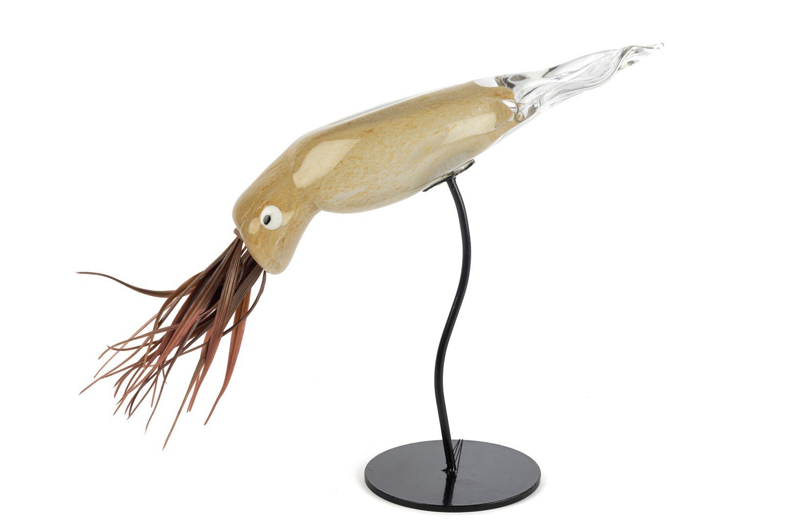 Krem Rengi Cam Kalamar Balığı 39x11x30cm