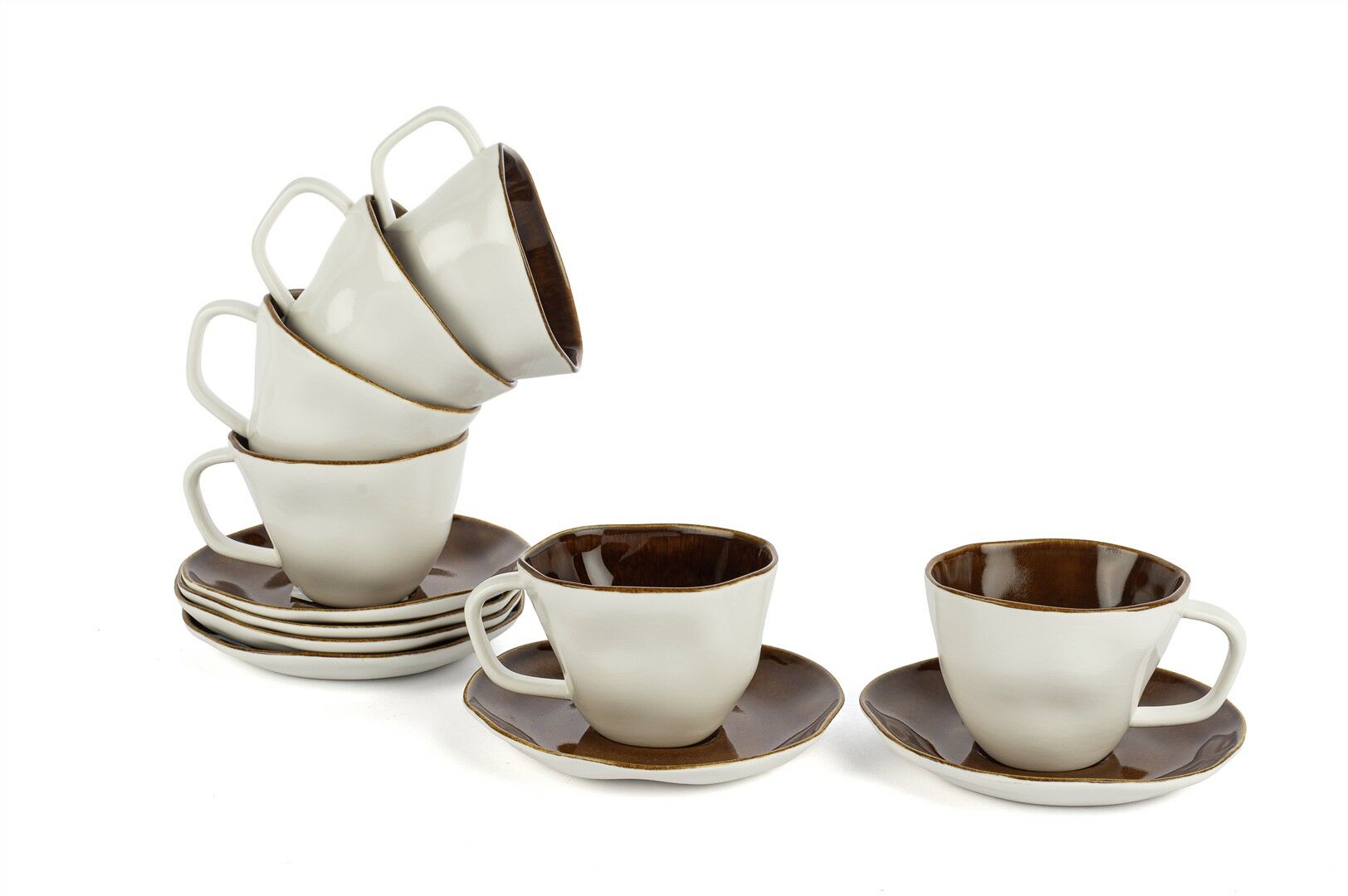 Beyaz Karamel 6lı Kahve Fincan Seti 120cc