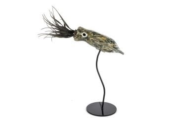 Kahve Yeşil Cam Kalamar Balığı 30x14x40cm