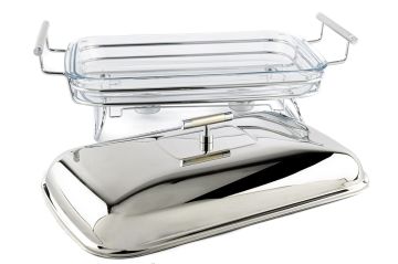 Perle Çelik Kapaklı Dikdörtgen Isıtıcılı Servis 47x25x19cm