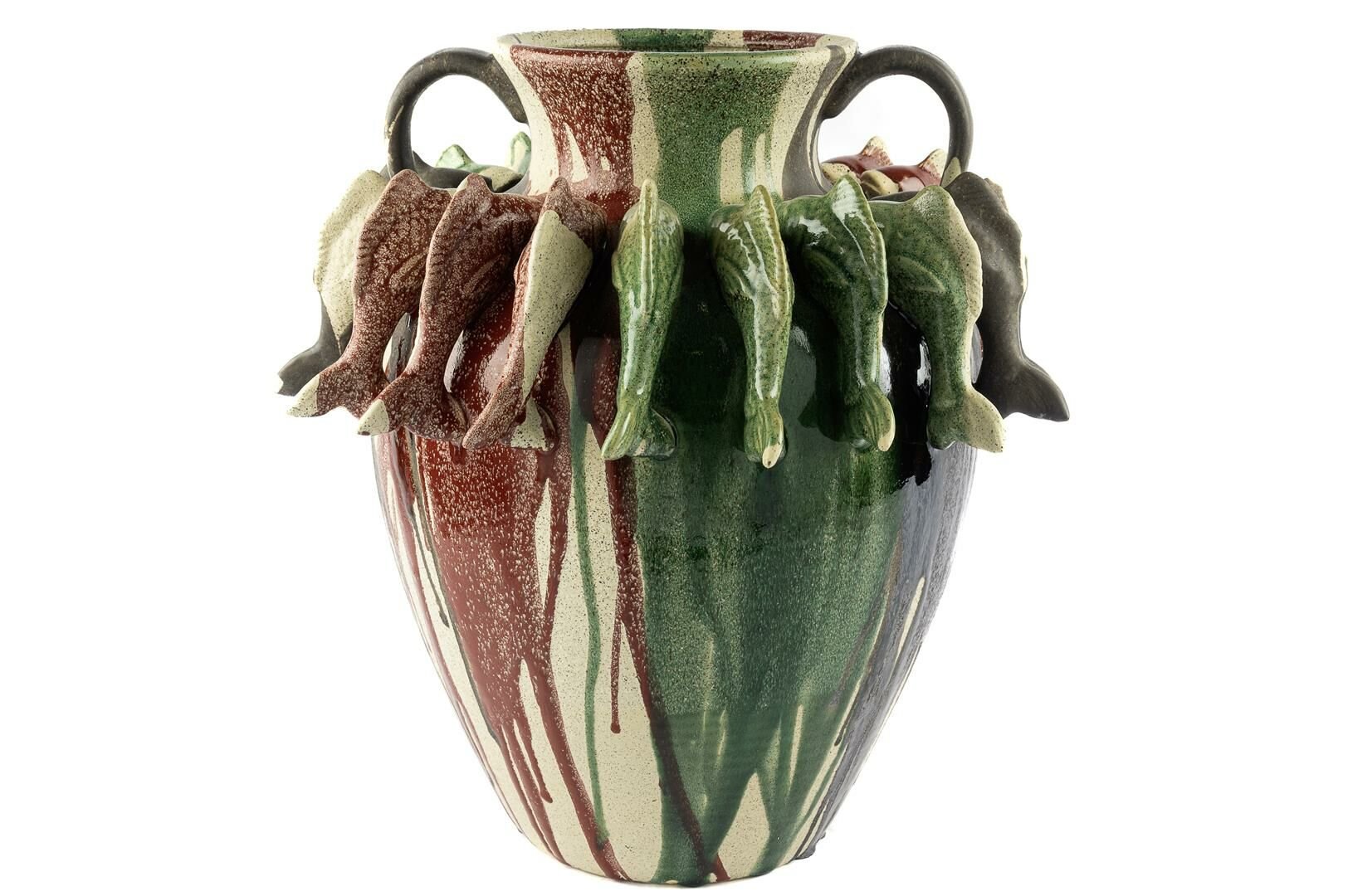 Renkli Balıklı Vazo 44x45cm