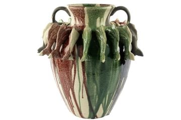 Renkli Balıklı Vazo 44x45cm