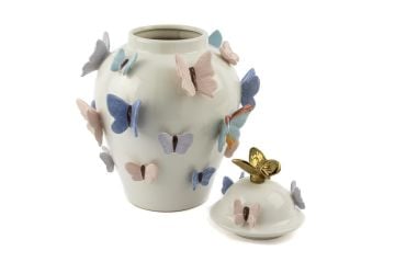 Kelebekli Kapaklı Küp 28x37cm