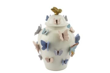 Kelebekli Kapaklı Küp 28x37cm