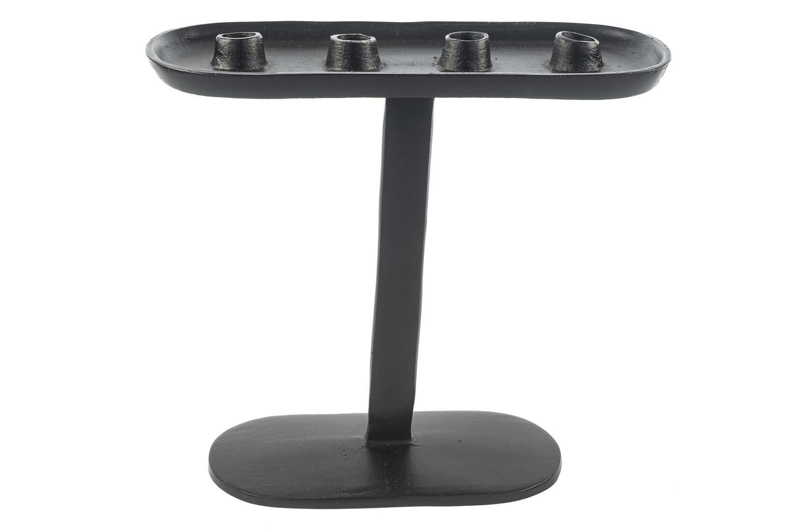 Siyah Bronz Ayaklı 4lü Mumluk 33x14x31cm