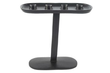 Siyah Bronz Ayaklı 4lü Mumluk 33x14x31cm