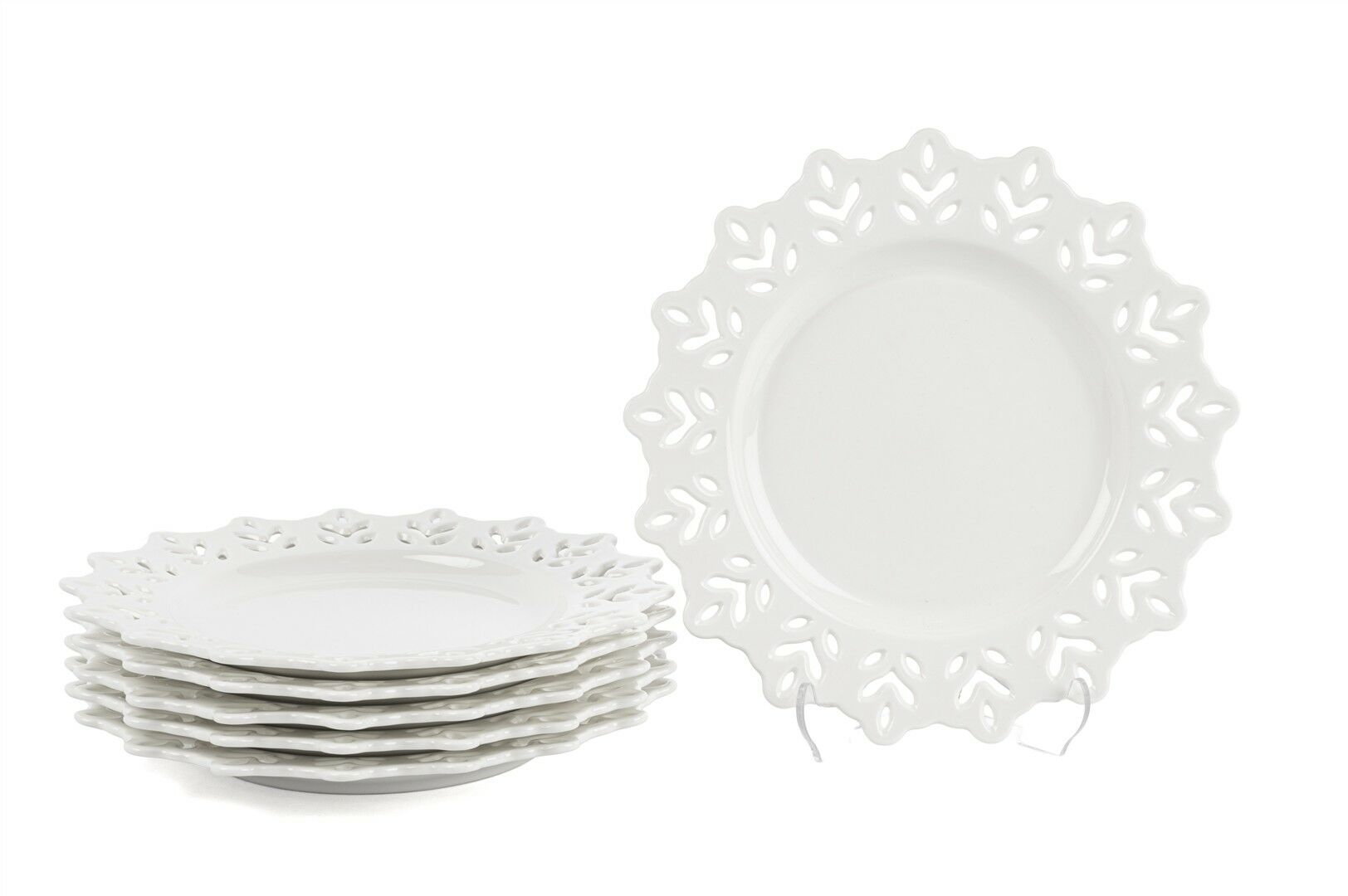 Beyaz 6lı Tatlı Tabağı 20cm