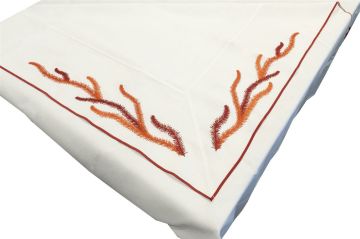 Doris Kırmızı Beyaz 180x280 Masa Örtüsü