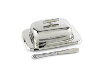 Perle Çelik Tereyağlık Seti 18x13x7cm