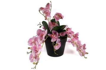 Pembe Sarkan Yapay Orkide 33cm