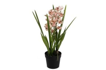 Pembe Yapay Simbidyum Orkide 58cm