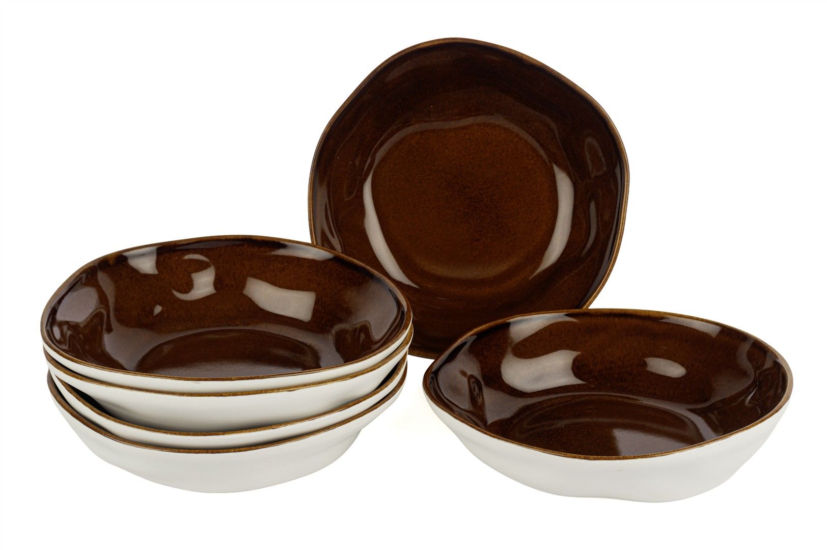 Beyaz Karamel 6lı Kase 18cm