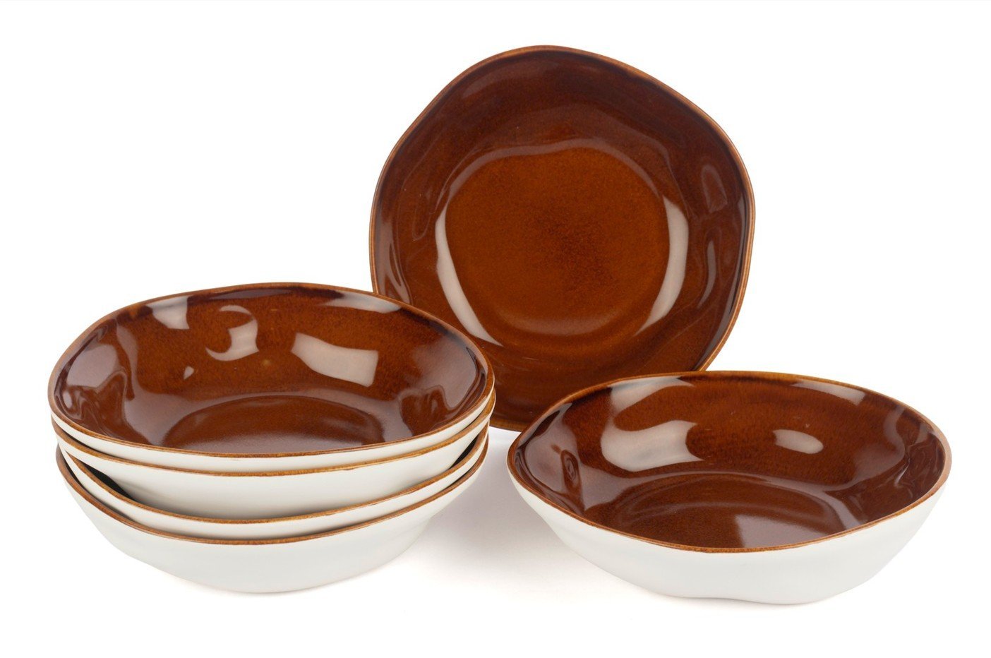 Beyaz Karamel 6lı Kase 18cm