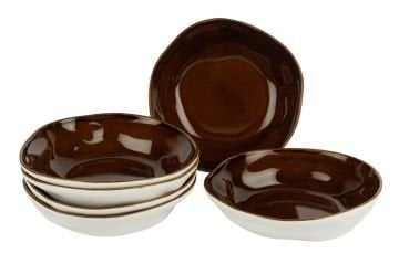 Beyaz Karamel 6lı Kase 18cm