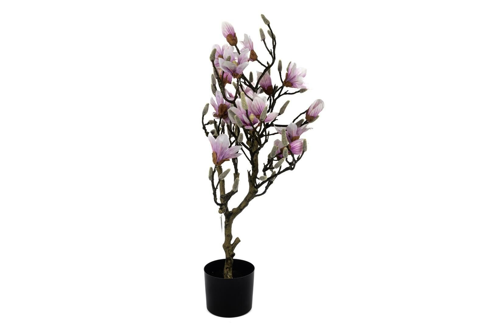 Krem Lila Yapay Manolya Ağacı 90cm