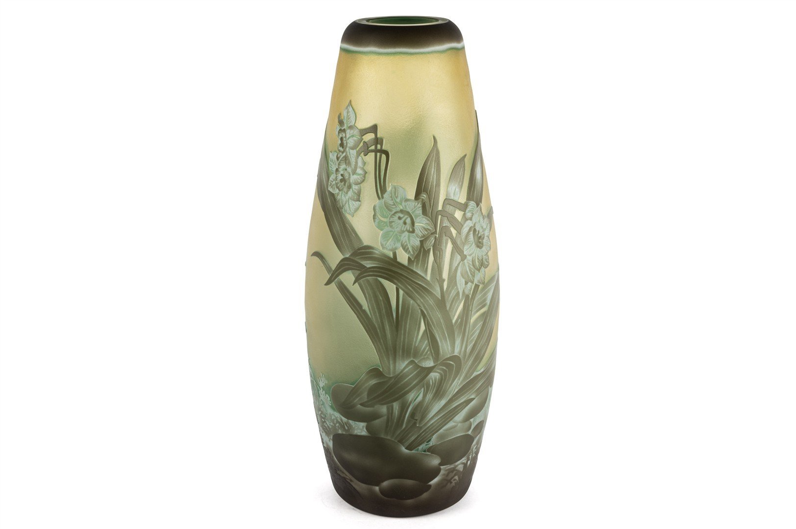 Yeşil Çiçekli  Vazo 20x50cm