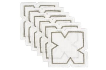 Ella Beyaz 6lı Bardak Altlığı
