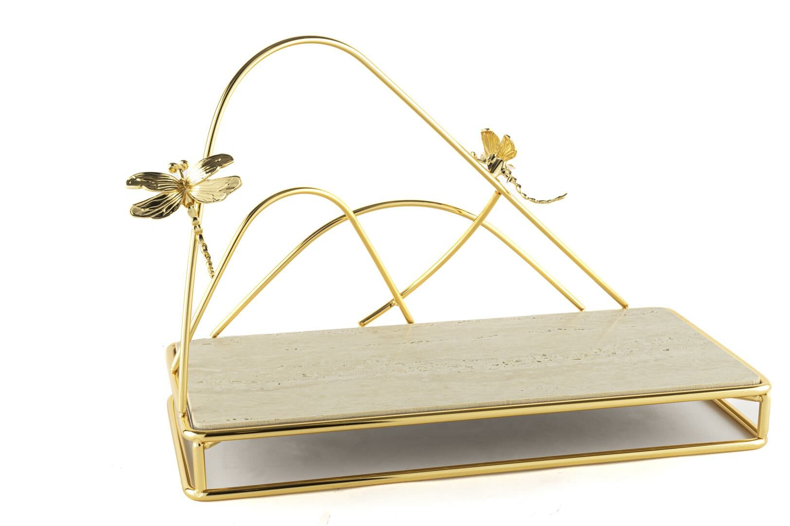 Gold Metal Granit Sunumluk 44x21x30cm